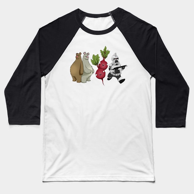 funny bears, beets, battlestar galactica Baseball T-Shirt by JemmyTT